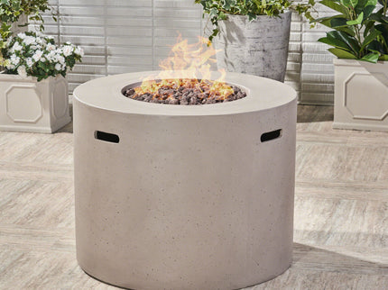 Round Iron Fire Pit With 40, 000 Btu