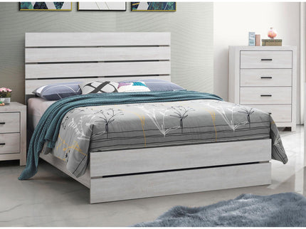 Slatted Headboard Panel Bed