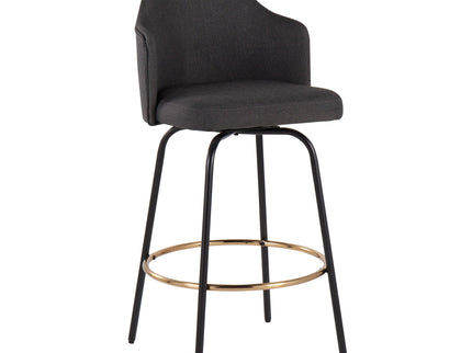 Ahoy - Contemporary Fixed Height Counter Stool Round Footrest (Set of 2)