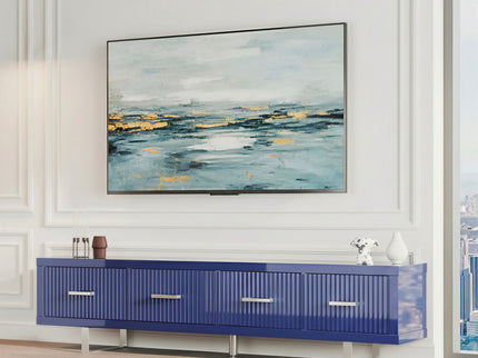 TV Stand With Slatted Drawers