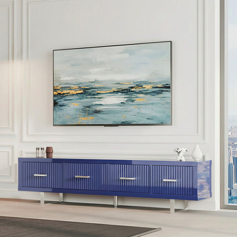 TV Stand With Slatted Drawers