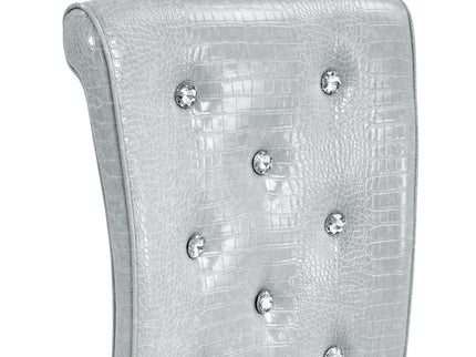 Elegant Design Alligator Skin Upholstered Dining Chairs