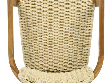 Outdoor Accent Armchairs For Patio (Set of 2) - Natural / Teak