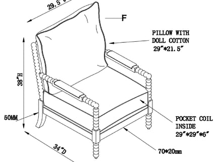 Removable Back Accent Chair