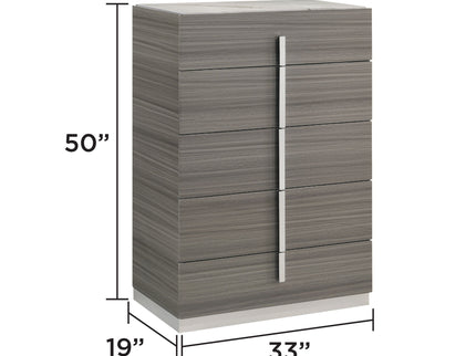 Altima - 5 Drawer Chest - Gray