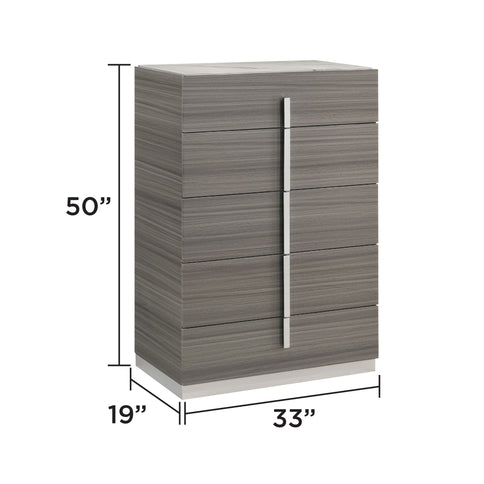 Altima - 5 Drawer Chest - Gray