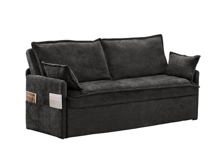 Pull Out Sofa Bed, Convertible Sleeper Sofa Couch, Side Storage, And USB / C - Type Charging Ports Chair