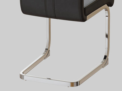 Modern Dining Chairs With Padded Seat, High Back