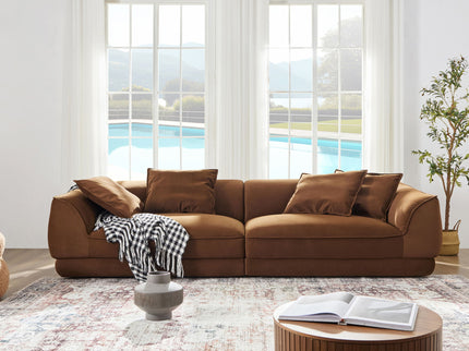 Nordic Modern Sofa With Removable Pillowcase, High Density Sponge Filling, 4 Throw Pillows