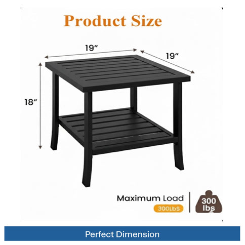 Patio Furniture Set, Coffee Table And Cushions For Backyard