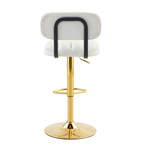 Adjustable Height Bar Stools & Footrest For Kitchen Island (Set of 2)