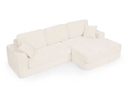 Modern Minimalist L Shape Modular Sectional Sofa, Couch
