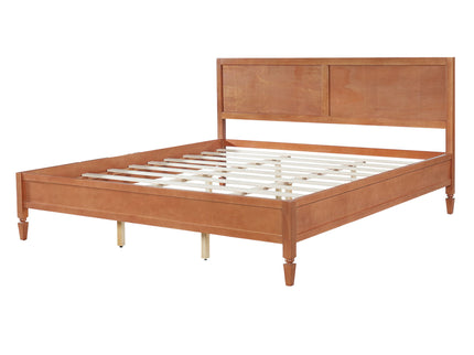 Classic Platform Bed Frame With Panel Headboard