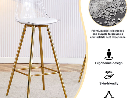 Stylish Upholstered Bar Chairs With Metal Leg