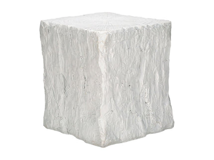 Square Accent Table, Indoor Outdoor - White