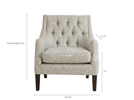 Button Tufted Accent Chair Vintage Style
