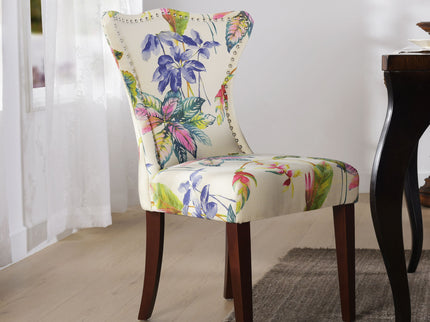 Paradise - Upholstered Accent Chair Printed On - Off-White Floral