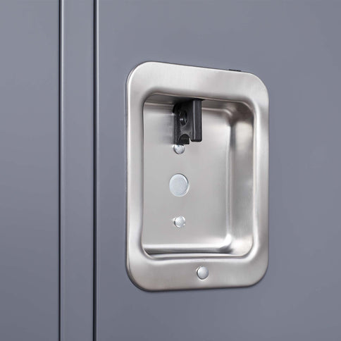 6 Door Lockers With Lock For Employees, Storage Cabinet For Home, Gym, Office, School, Garage - Gray