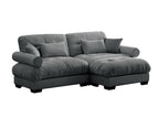 Dark Gray / 2 Pc. 2 Seater Sectional, Ottoman
