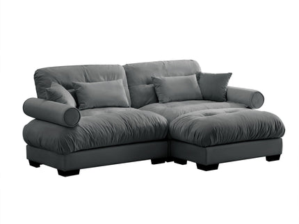 Super Comfort Oversized Modular Sectional Sofa With Movable Ottoman