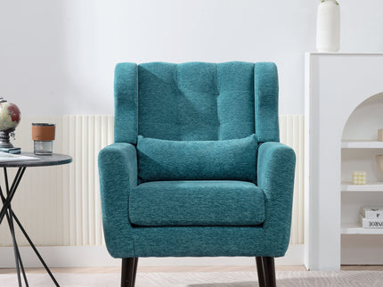 Modern Accent Chair Upholstered Foam Filled Living Room Chairs Comfy Reading Chair Mid-Century Modern Chair With Fabric Lounge Arm Chairs Armchair For Living Room Bedroom
