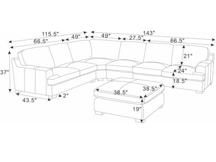 Large Seating Modular Sectional