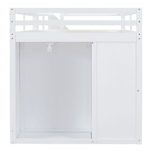Loft Bed With Built In Wardrobes, Cabinets And Drawers