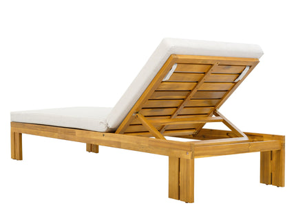 Outdoor Chaise Lounge With 5 Position Adjustable Backrest