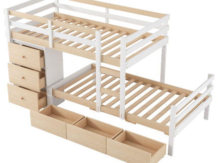 Loft Bunk Bed With Drawers And Ladder