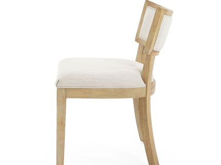 Farmhouse Style Fabric Upholstered Side Dining Chair Set