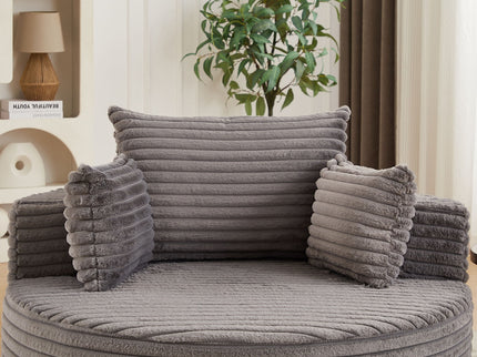 Modern Single Sofa With Backrest Pillow For Living Room