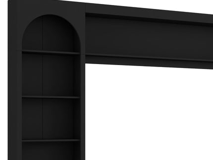 Arched Entertainment Center Wall Unit With Drawers, TV Stand