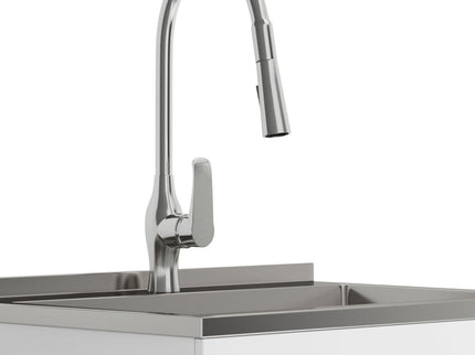 Lawrence - Laundry Cabinet With Faucet And Stainless Steel Sink