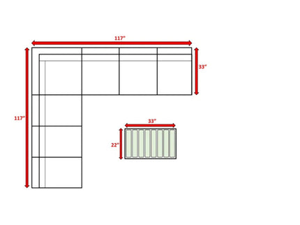 Wicker Sectional Sofa With Cushions And Table