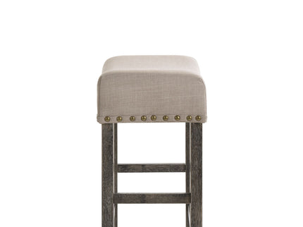 Martha II - Weathered Counter Height Stool (Set of 2) - Gray / Tan