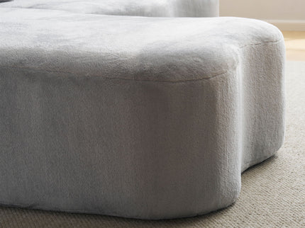 Modular L-Shape Sectional Sofa With Curved Chaise