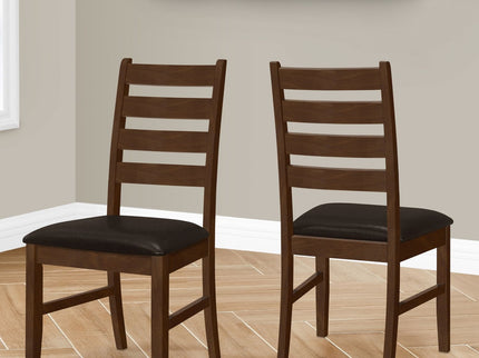 Dining Chair, Dining Room, Side, Upholstered, Transitional (Set of 2) - Brown