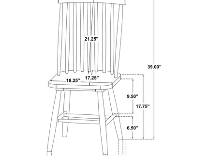 Finley - 5 Piece Dining Set With Round Table And Spindle Back Chairs