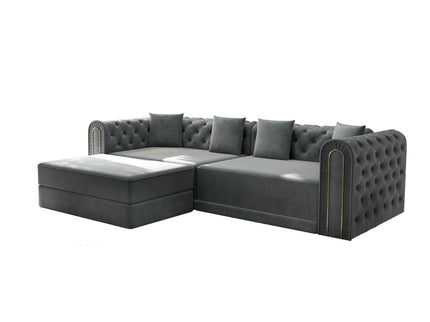 3-In-1 Convertible Sleeper Sofa With Movable Ottoman For Living Room