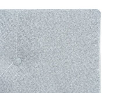 Modern Upholstered Platform Bed Frame With Button Tufted Fabric Headboard
