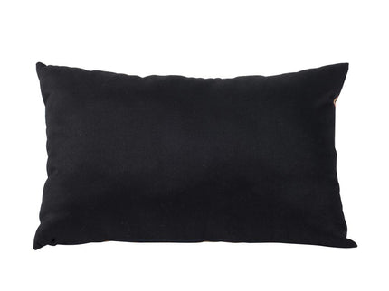 Crow Happy Halloween Pillow - Beige / Black