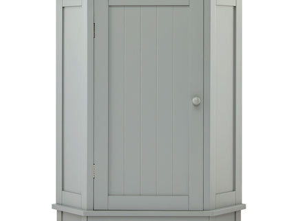 Bathroom Cabinet Triangle Corner Storage Cabinet With Adjustable Shelf Modern Style