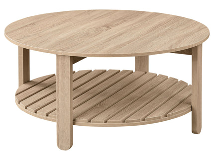 Brookson - Round 2 Piece Coffee And End Table Set - Natural