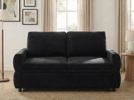 Convertible Sofa Bed Loveseat With Adjustable Backrest And USB Ports