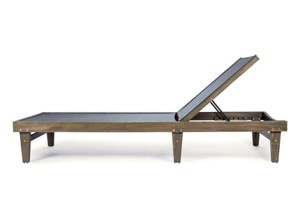 Summerland Chaise Lounge Dark Mesh Outdoor Seating - Dark Gray