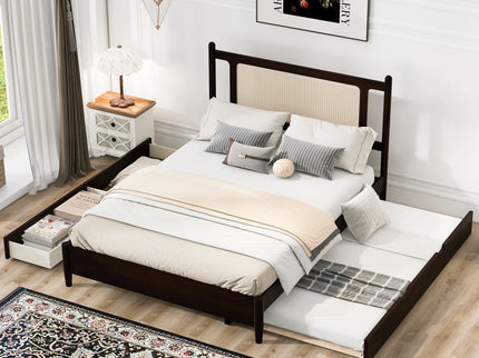 Platform Bed With 2 Big Drawers & Trundle