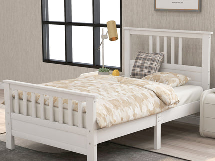 Platform Bed With Paneled Headboard And Footboard