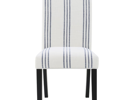 Draper - Upholstered Dining Chair (Set of 2) With Vertical Stripes - Beige