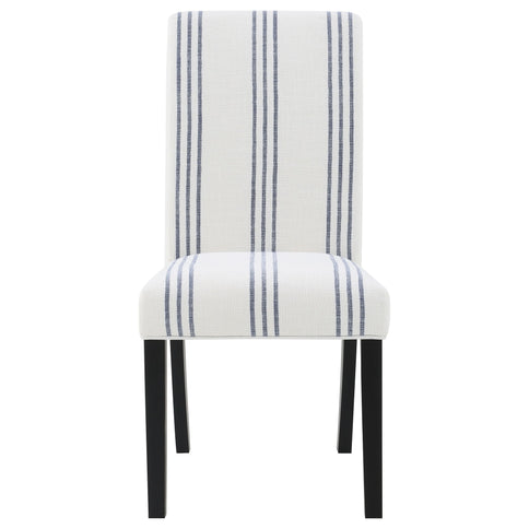 Draper - Upholstered Dining Chair (Set of 2) With Vertical Stripes - Beige