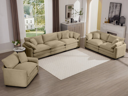 Elegant Oversized Sectional Sofa Set With Deep Seats And Flexible Layout